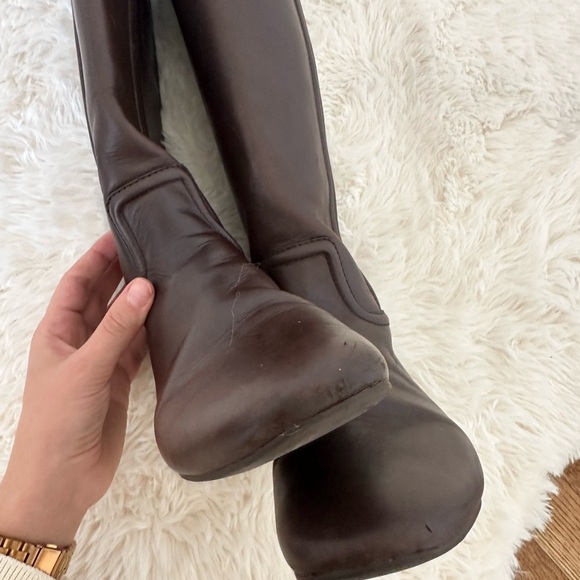 Tory Burch chocolate brown leather Riding Boots Irene, size 7 - Picture 12 of 12